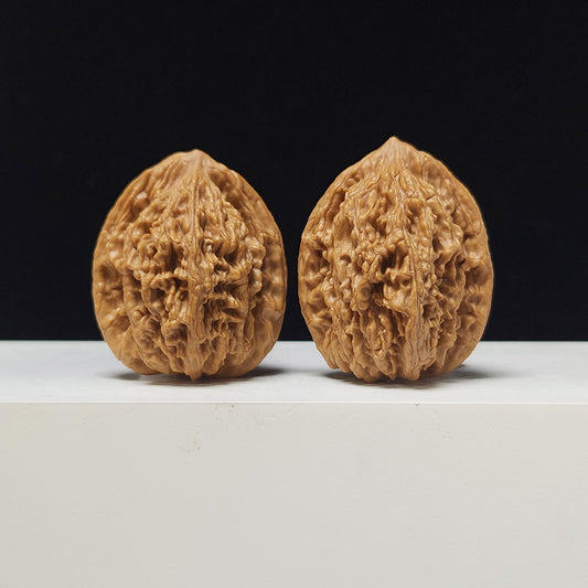 The "Wild Wheat Ear Tiger Head" (Ye Sheng Mai Sui Hu Tou) Investment-Grade Masterpiece Symmetrical Pair | 39.0mm x 38.0mm | HT-AA-012666