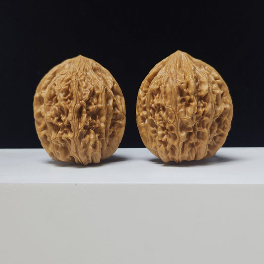 The "Beijing Chicken Heart" (Beijing Ji Xin) Heritage Old-Tree Lineage Symmetrical Pair | 42.0mm x 39.0mm | JX-AA-012739