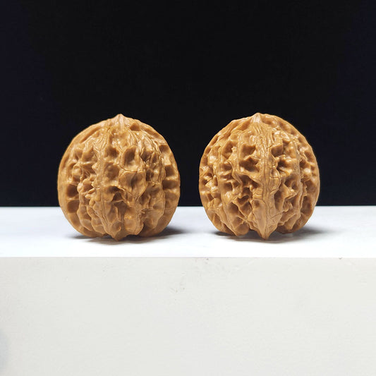 "Apple Garden Hand-Twister" Ping Guo Yuan Shou Nian Wenwan Walnut Pair | 36.0mm x 36.0mm | PGY-AA-006690