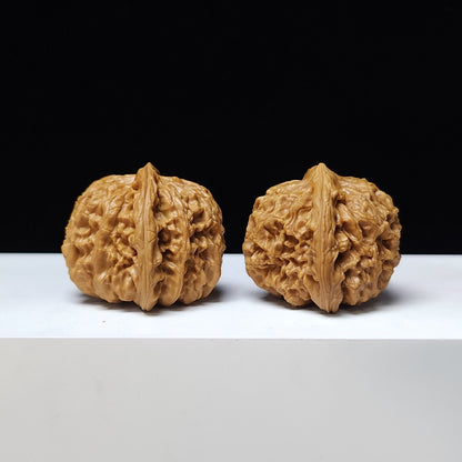 The "Triangle White Lion" (San Jiao Bai Shi Zi) Rare 3-Ridge Premium Symmetrical Pair | 41.0mm x 41.0mm | BSZ-S-010467