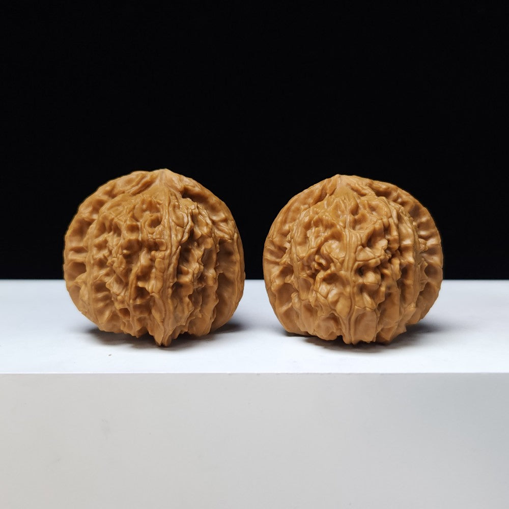 The "Spherical Round" Bai Shi Zi Lion's Head Pair | S-Grade Collector Tier | 41.0mm x 40.0mm | BSZ-S-007376