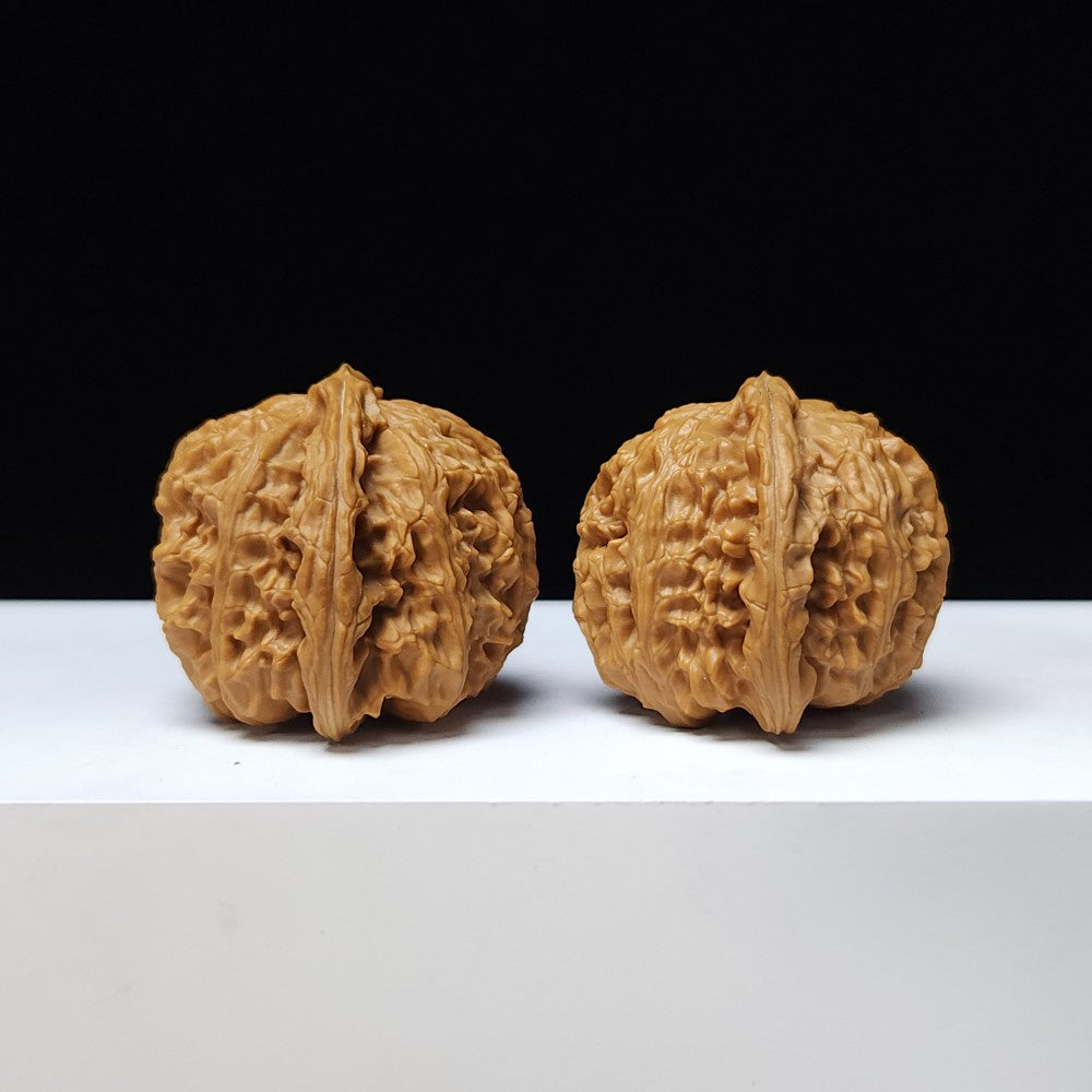 The "Spherical Round" Bai Shi Zi Lion's Head Pair | S-Grade Collector Tier | 41.0mm x 40.0mm | BSZ-S-007376