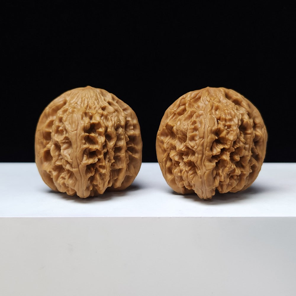 The "Bai Shou Concave Base" Bai Shou Ao Di Lion's Head Pair | S-Grade Collector Tier | 43.0mm x 43.0mm | SZ-S-021358