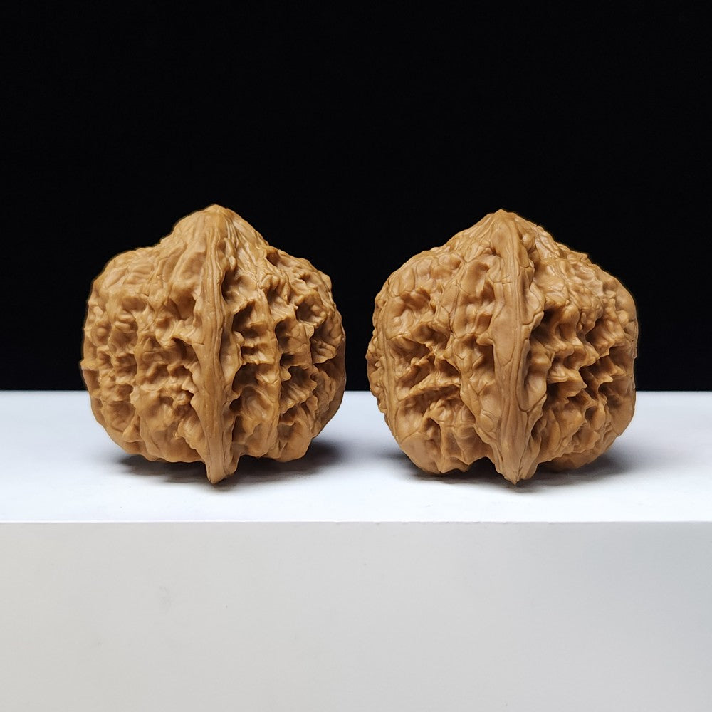 The "Bai Shou Concave Base" Bai Shou Ao Di Lion's Head Pair | S-Grade Collector Tier | 43.0mm x 43.0mm | SZ-S-021358