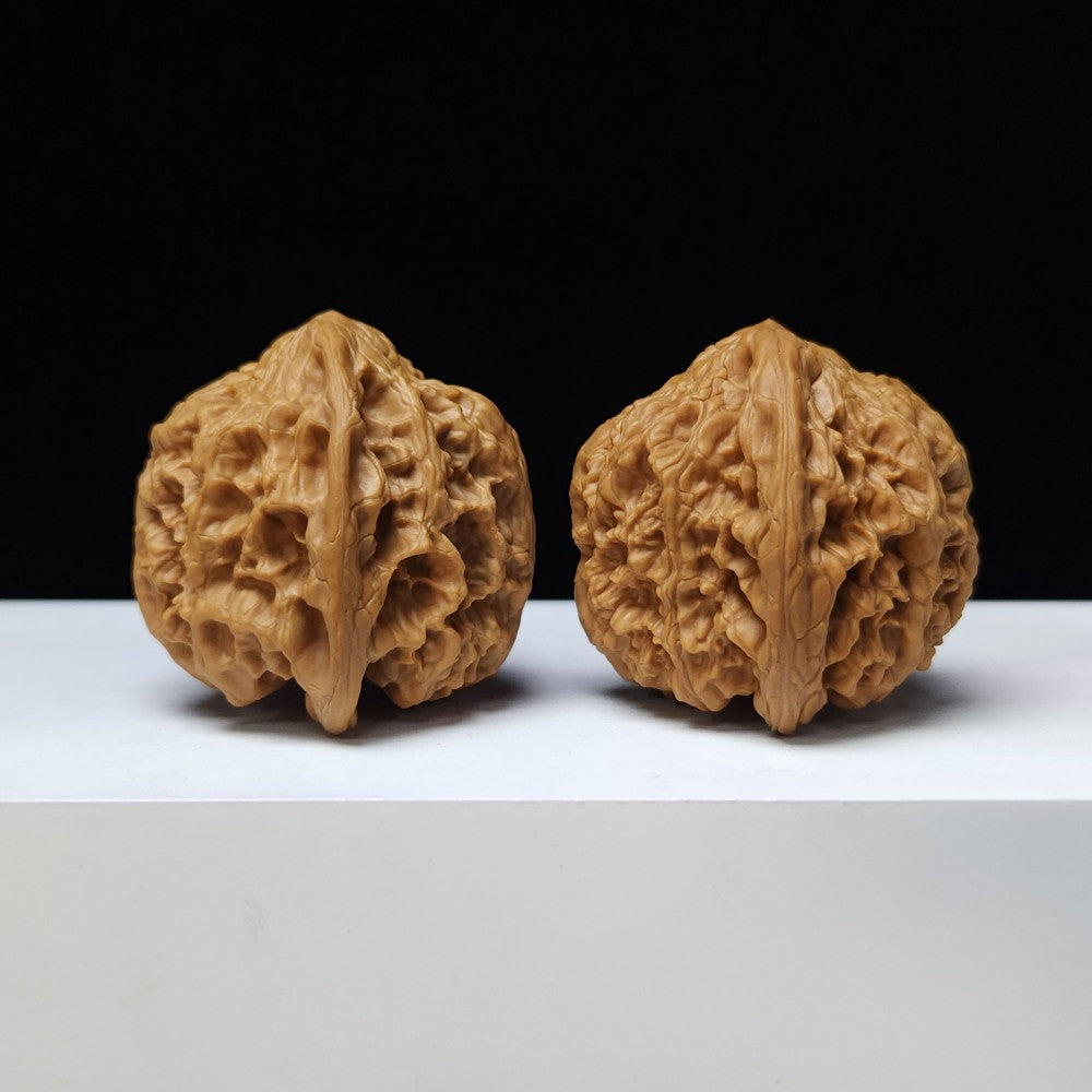 The "Bai Shou Concave Base" Bai Shou Ao Di Lion's Head Pair | S-Grade Collector Tier | 43.0mm x 43.0mm | SZ-S-021358
