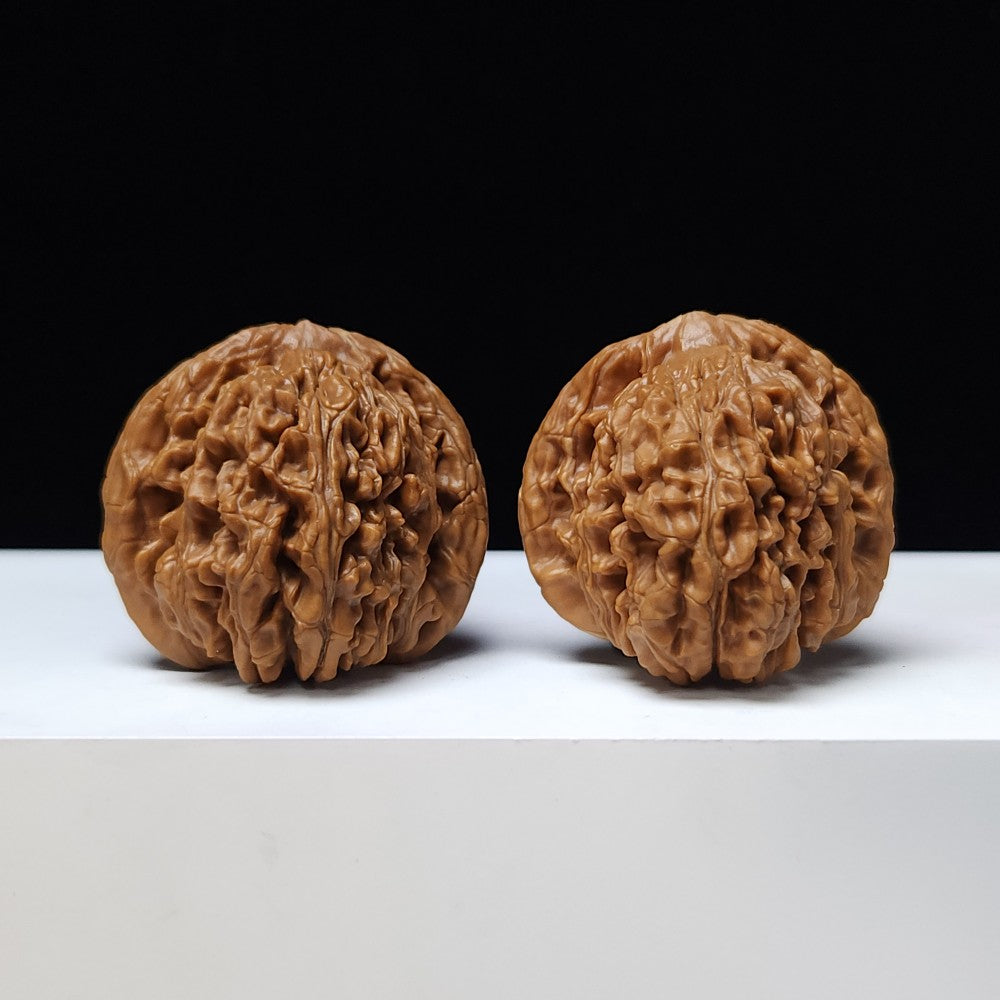 The "Four Towering Pagodas" (Si Zuo Lou) Gallery-Tier Symmetrical Masterpiece Pair | 43.0mm x 42.0mm | SZL-SS-001357