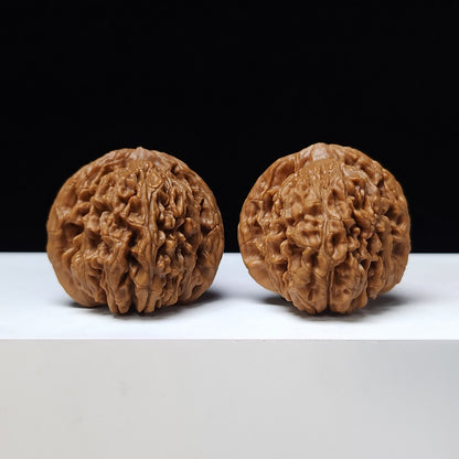 The "Four Towering Pagodas" (Si Zuo Lou) Gallery-Tier Symmetrical Masterpiece Pair | 43.0mm x 42.0mm | SZL-SS-001357