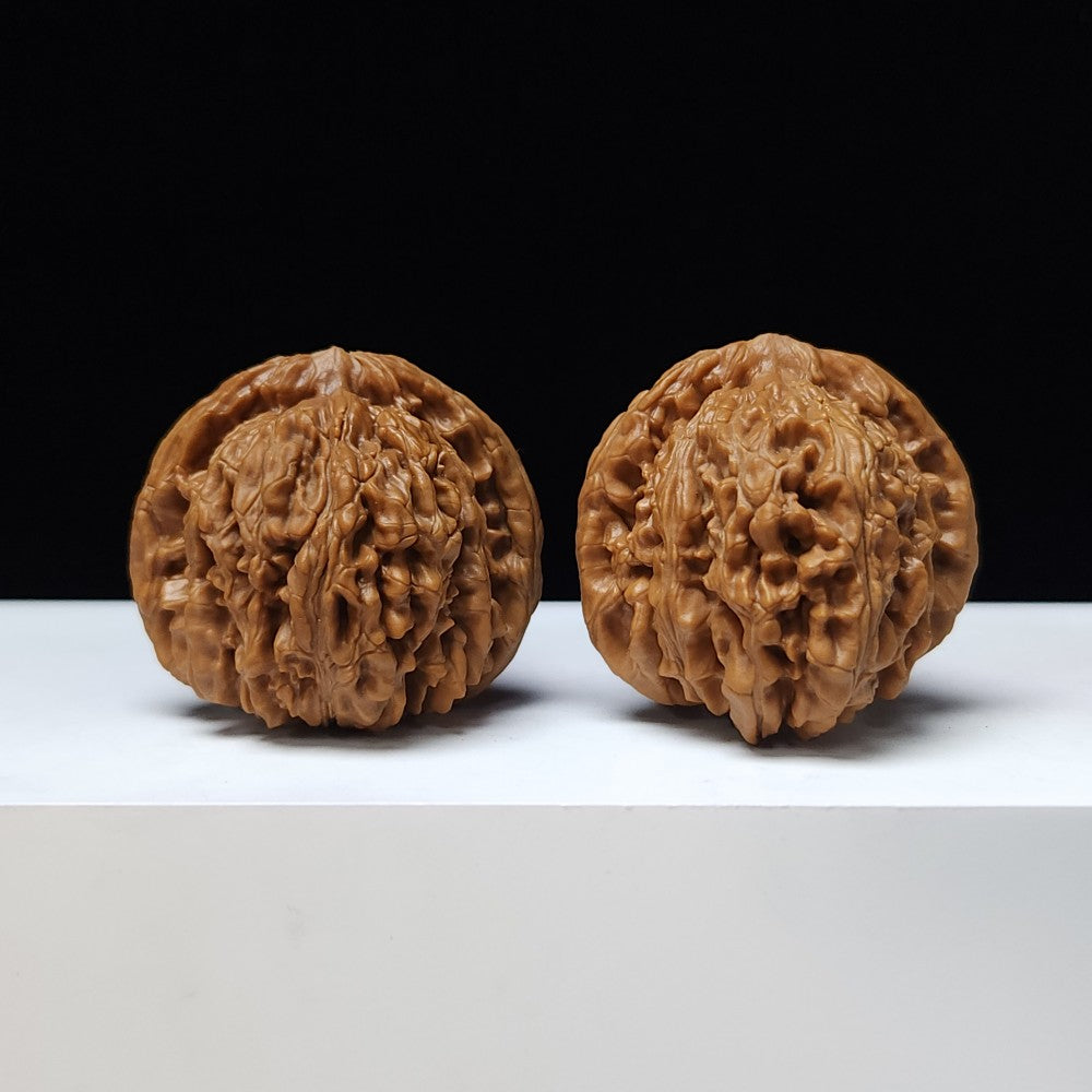 The "Four Towering Pagodas" (Si Zuo Lou) Gallery-Tier Symmetrical Masterpiece Pair | 43.0mm x 42.0mm | SZL-SS-001357