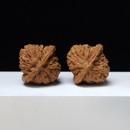 The "Four Towering Pagodas" (Si Zuo Lou) Gallery-Tier Symmetrical Masterpiece Pair | 43.0mm x 42.0mm | SZL-SS-001357