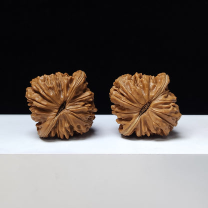 The "Four Towering Pagodas" (Si Zuo Lou) Gallery-Tier Symmetrical Masterpiece Pair | 43.0mm x 42.0mm | SZL-SS-001357
