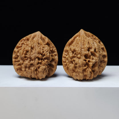 The "Kylin Texture Lion Head" (Qi Lin Wen) Premium Exhibition-Grade Symmetrical Pair | 45.0mm x 41.0mm | SZ-S-026442