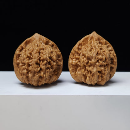 The "Kylin Texture Lion Head" (Qi Lin Wen) Premium Exhibition-Grade Symmetrical Pair | 45.0mm x 41.0mm | SZ-S-026442