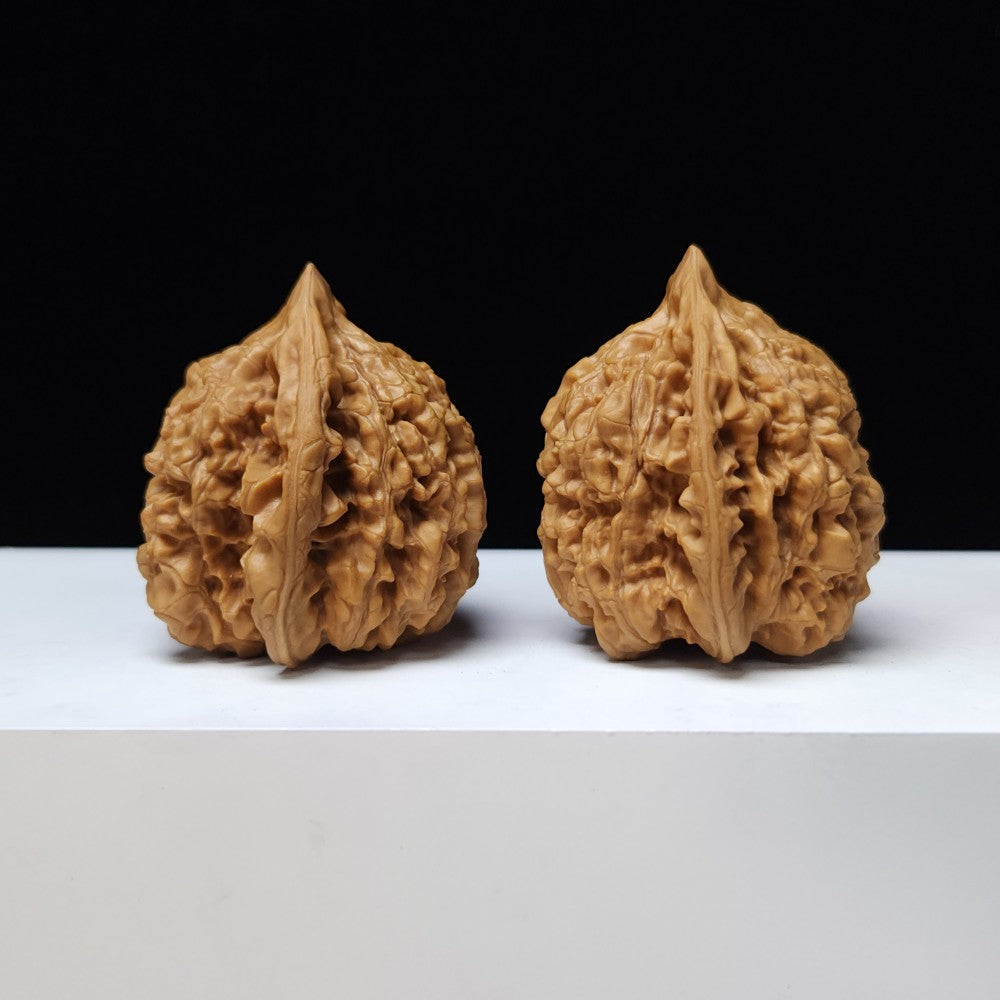 The "Kylin Texture Lion Head" (Qi Lin Wen) Premium Exhibition-Grade Symmetrical Pair | 45.0mm x 41.0mm | SZ-S-026442