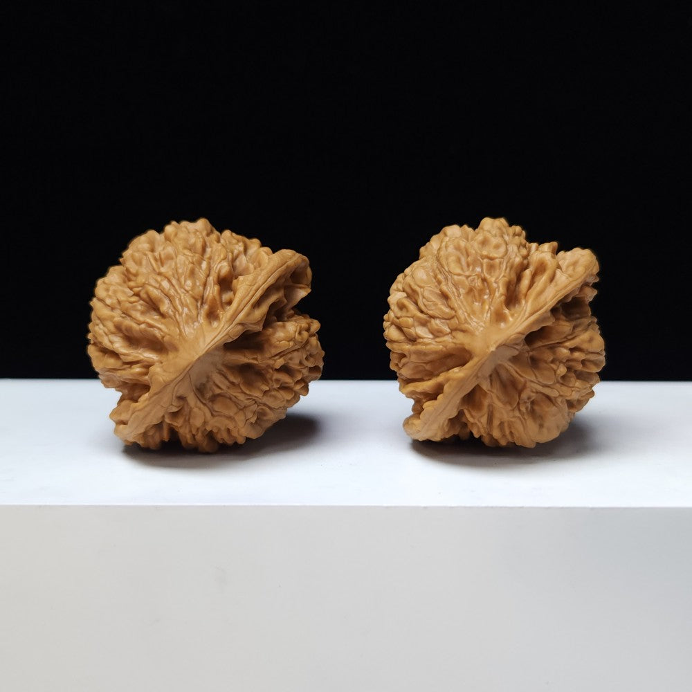The "Kylin Texture Lion Head" (Qi Lin Wen) Premium Exhibition-Grade Symmetrical Pair | 45.0mm x 41.0mm | SZ-S-026442