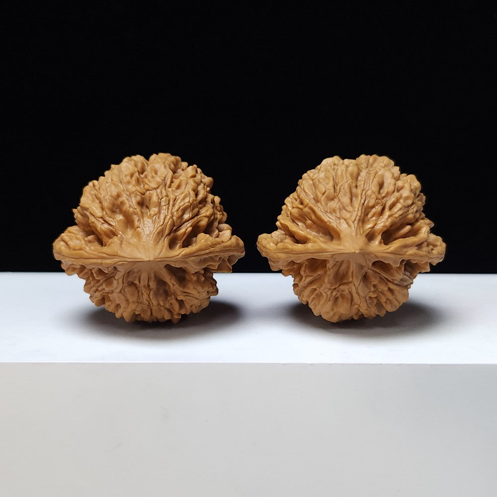 The "Kylin Texture Lion Head" (Qi Lin Wen) Premium Exhibition-Grade Symmetrical Pair | 45.0mm x 41.0mm | SZ-S-026442