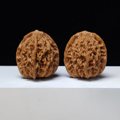 The "Wheat Grain Tiger's Head" Mai Sui Hu Tou Collector Pair | S-Grade Investment Tier | 42.0mm x 40.0mm | HT-S-001350