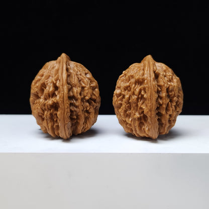 The "Wheat Grain Tiger's Head" Mai Sui Hu Tou Collector Pair | S-Grade Investment Tier | 42.0mm x 40.0mm | HT-S-001350
