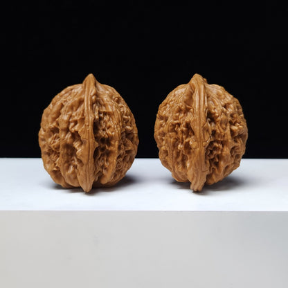 The "Wheat Grain Tiger's Head" Mai Sui Hu Tou Collector Pair | S-Grade Investment Tier | 42.0mm x 40.0mm | HT-S-001350