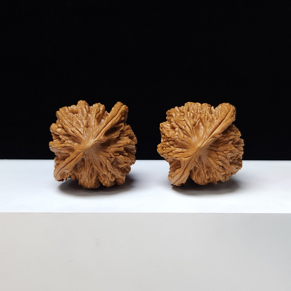 The "Wheat Grain Tiger's Head" Mai Sui Hu Tou Collector Pair | S-Grade Investment Tier | 42.0mm x 40.0mm | HT-S-001350