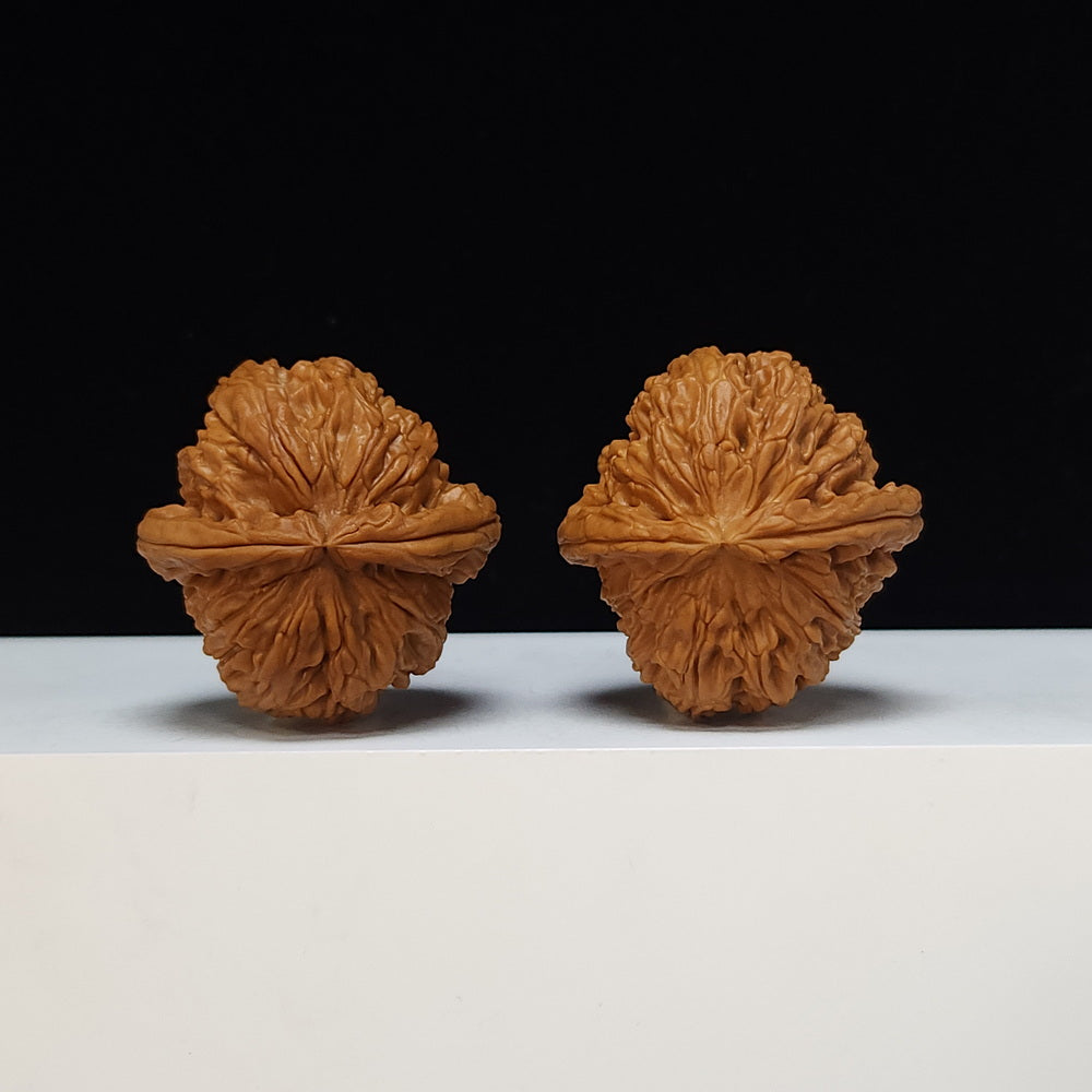 The "Spherical Round" Bai Shi Zi Lion's Head Pair | S-Grade Collector Tier | 41.0mm x 41.0mm | BSZ-S-011491