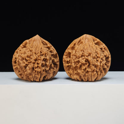 The "Qilin Texture Concave-Base Peach-Heart" Qi Lin Wen Tao Xin Ao Di Lion's Head Pair | SS-Grade Masterpiece Tier | 51.0mm x 44.0mm | SZ-SS-015488