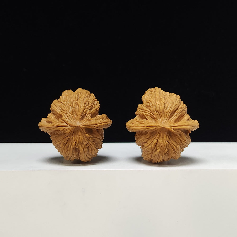 The "Ruby Concave Base" Hong Bao Shi Lion's Head Pair | S-Grade Collector Tier | 40.0mm x 41.0mm | SZ-S-012317