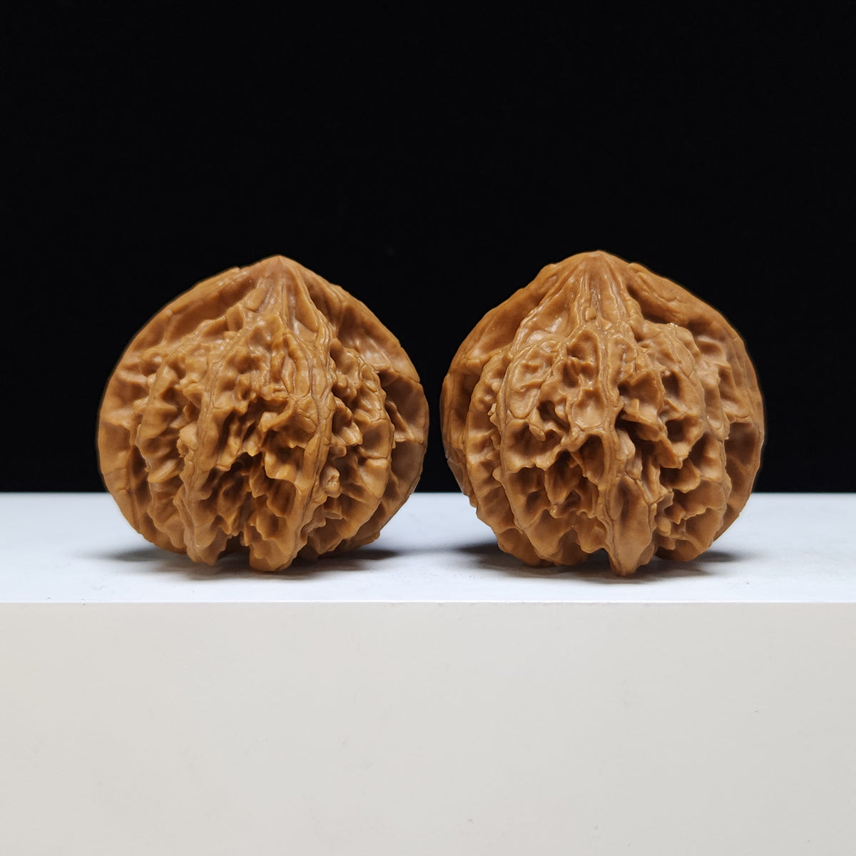 The "Peach Heart Lantern" Deng Long Lion's Head Pair | S-Grade Collector Tier | 44.0mm x 41.0mm | SZ-S-020353