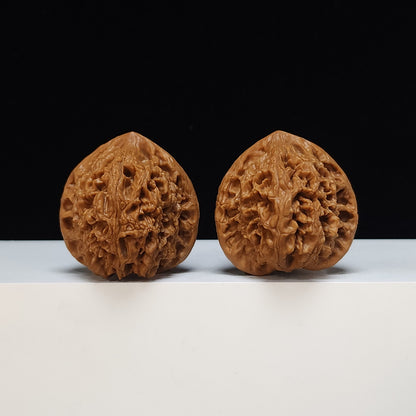 The "Peach-Heart Water Dragon" Tao Xin Shui Long Wen Lion's Head Pair | SSS-Grade Museum Tier | 43.0mm x 44.0mm | SZ-SSS-002486