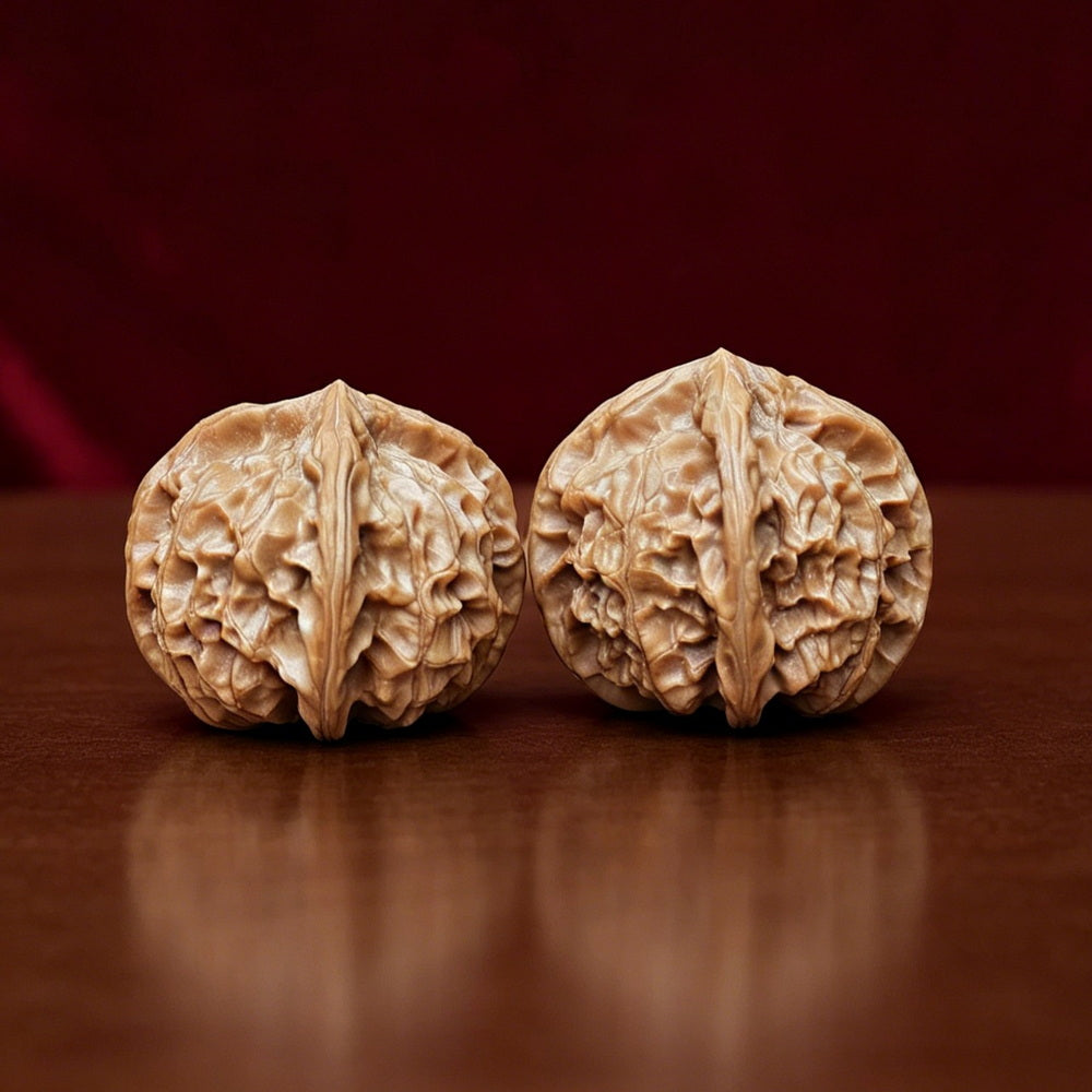 The "Imperial Jade Seal 4-Ridge X-Men" (Yu Xi Si Leng X Zhan Jing) Rare Genetic Mutation Symmetrical Pair | 41.0mm x 43.0mm | YX-E-049528