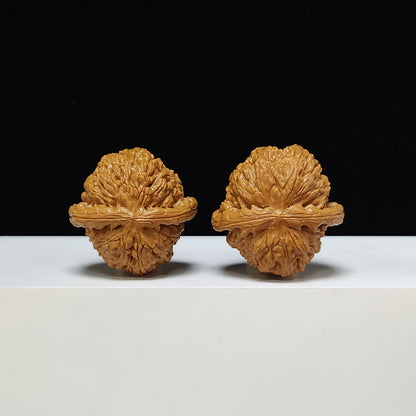 The "Sunken-Crown White Lion" Men Jian Bai Shi Zi Collector Pair | S-Grade Investment Tier | 39.0mm x 39.0mm | BSZ-S-003372
