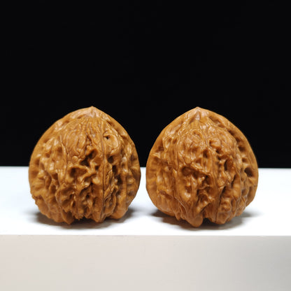 The "Spherical Round" Bai Shi Zi Lion's Head Pair | S-Grade Collector Tier | 41.0mm x 40.0mm | BSZ-S-002362