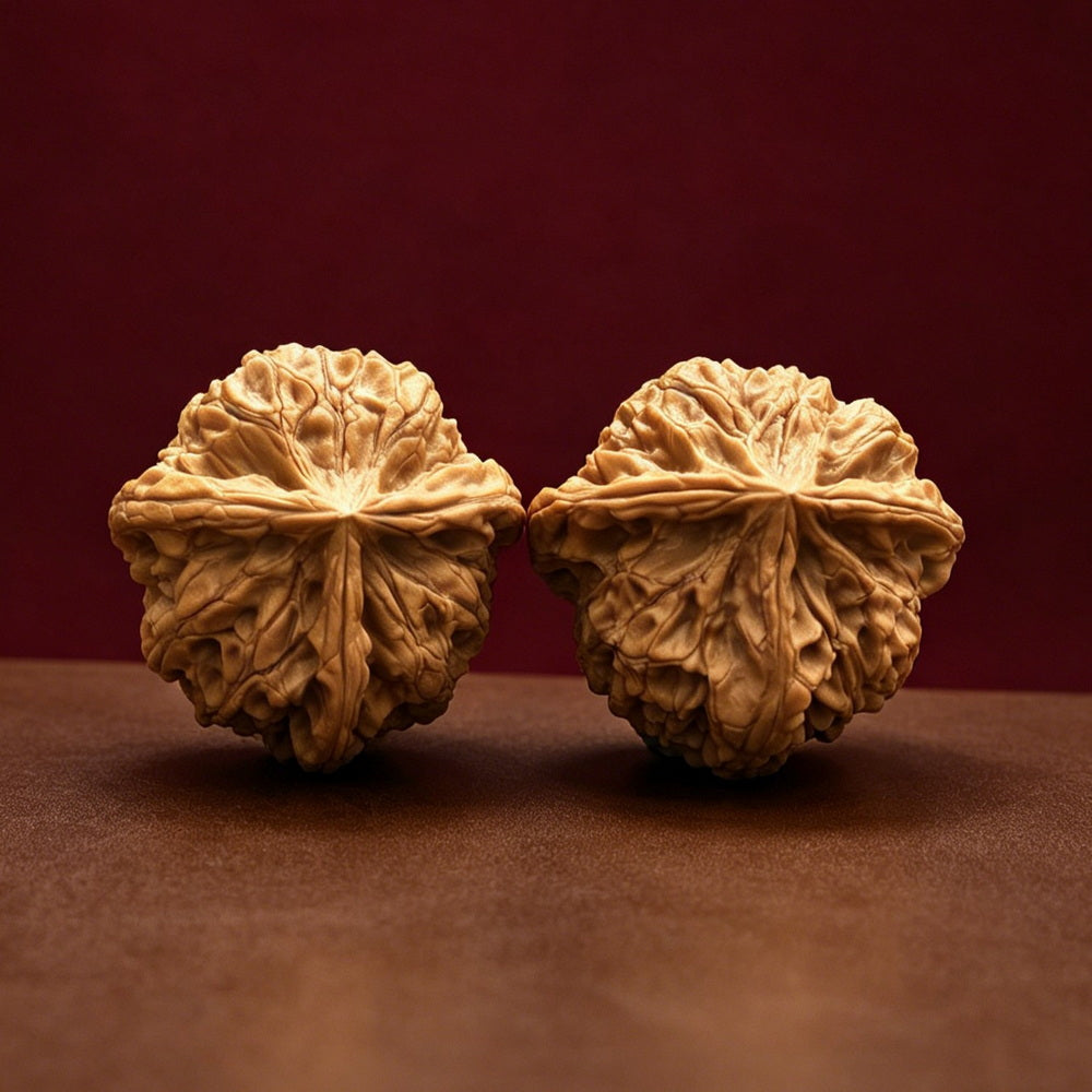 The "Imperial Jade Seal 3-Ridge" Premium Symmetrical Collector's Pair | 42.0mm x 41.0mm | YX-E-091772