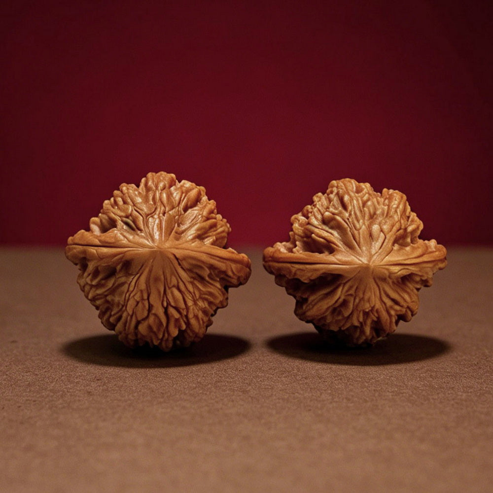 The "Wheat Ear Tiger Head Pocket Play" (Mai Sui Hu Tou Shou Nian) Premium Symmetrical Pair | 35.0mm x 34.0mm | HT-AA-009663
