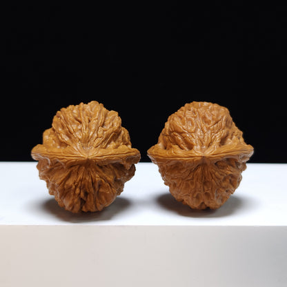 The "Spherical Round" Bai Shi Zi Lion's Head Pair | S-Grade Collector Tier | 41.0mm x 40.0mm | BSZ-S-002362