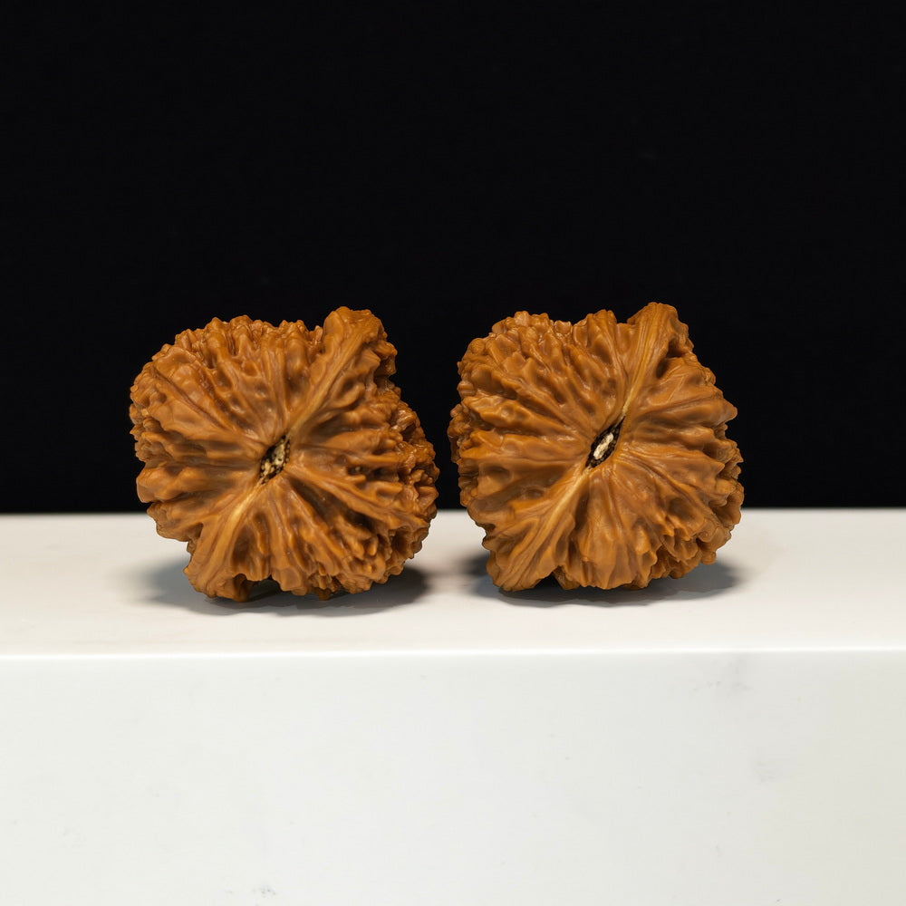 The "Peach Heart Concave Base" Nan Jiang Shi Sovereign Pair | SS-Grade Imperial Tier | 43.0mm x 42.0mm | NJS-SS-002348