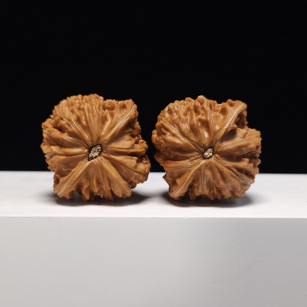 The "Millstone" S‑Grade Ground‑Hugging Stature Pair | Palm‑Nurtured Wenwan Artifact | 41.0mm x 39.0mm | MP‑S‑003069