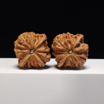 The "Millstone" S‑Grade Ground‑Hugging Stature Pair | Palm‑Nurtured Wenwan Artifact | 41.0mm x 39.0mm | MP‑S‑003069