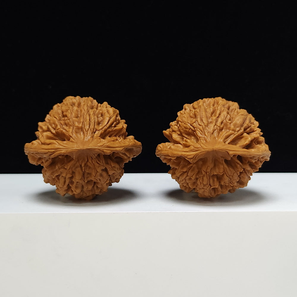 The "Kylin Pattern Concave Base Peach Heart" Gallery-Tier Symmetrical Masterpiece Pair | 52.0mm x 48.0mm | SZ-SSS-008814