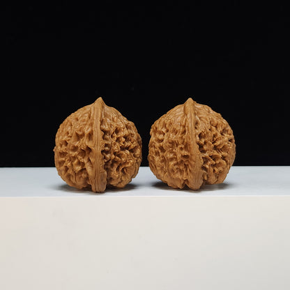 The "Water Dragon Texture" Shui Long Wen Lion's Head Collector Pair | S-Grade Investment Tier | 40.0mm x 39.0mm | SZ-S-034481