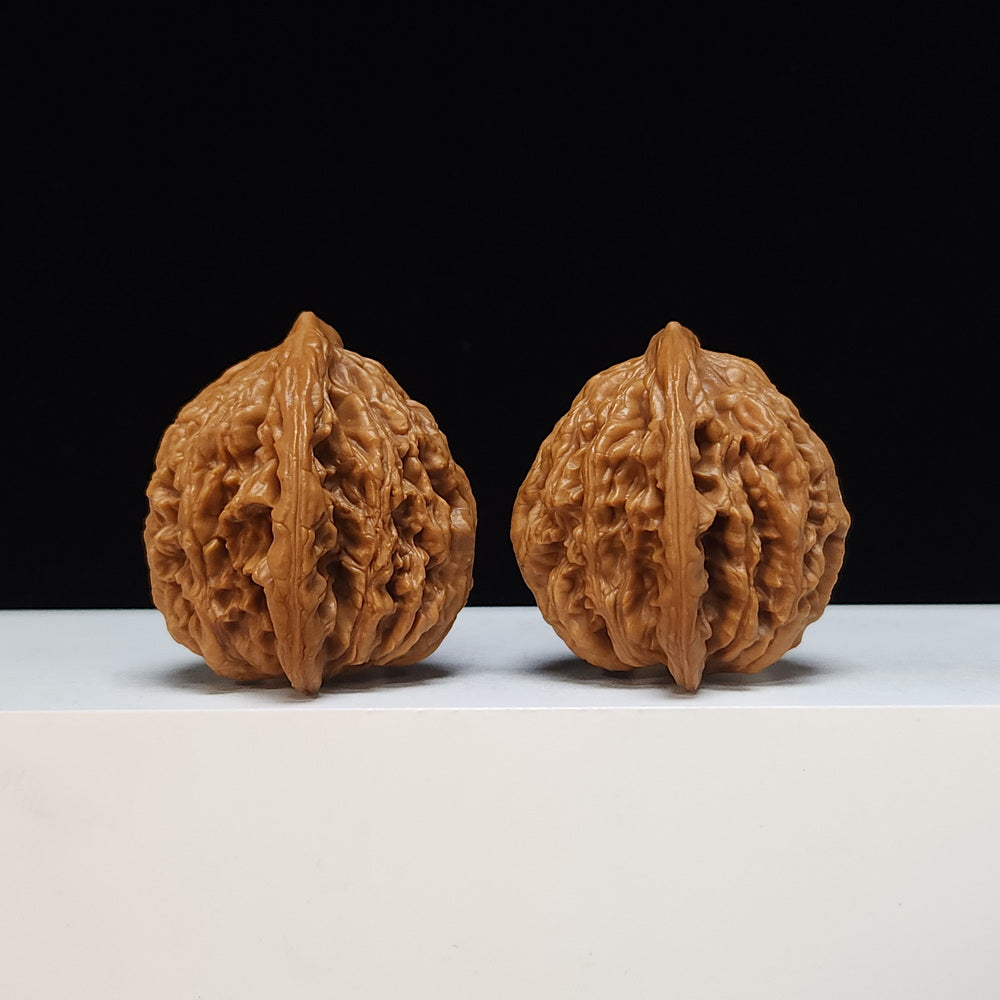 The "Wheat Ear Tiger Head" (Maisui Hutou) Heritage Symmetrical Pair | 44.0mm x 40.0mm | HT-S-002475