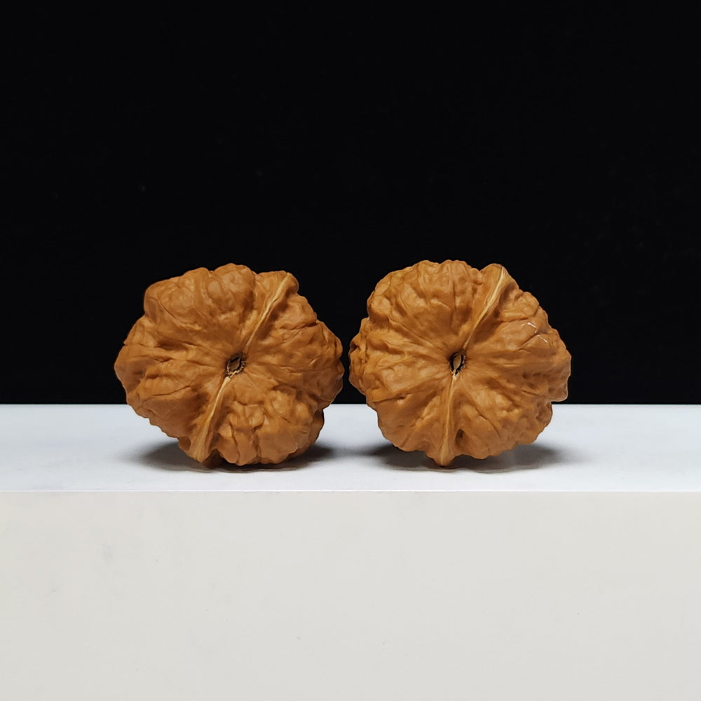 The "Red Shell Toad Head" (Hong Ke Ha Ma Tou) Ultimate Symmetrical Pair | 41.0mm x 42.0mm | HMT-SS-001508