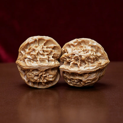 The "Imperial Jade Seal 4-Ridge X-Men" (Yu Xi Si Leng X Zhan Jing) Rare Genetic Mutation Symmetrical Pair | 41.0mm x 43.0mm | YX-E-049528