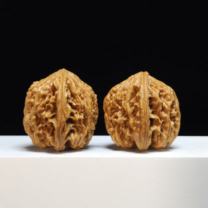 The "Beijing Chicken Heart Zuo Shan Diao" (Beijing Ji Xin Zuo Shan Diao) Exhibition-Grade Masterpiece Pair | 50.0mm x 47.0mm | JX-SS-001449