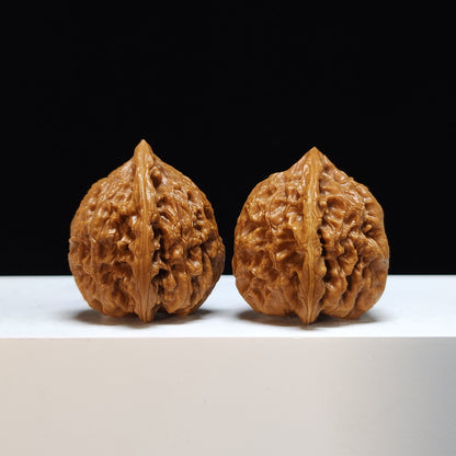 The "Concave-Base Peach Heart Xiayunling" (Tao Xin Ao Di Xia Yun Ling) Premium Symmetrical Pair | 38.0mm x 36.0mm | SZ-S-030460