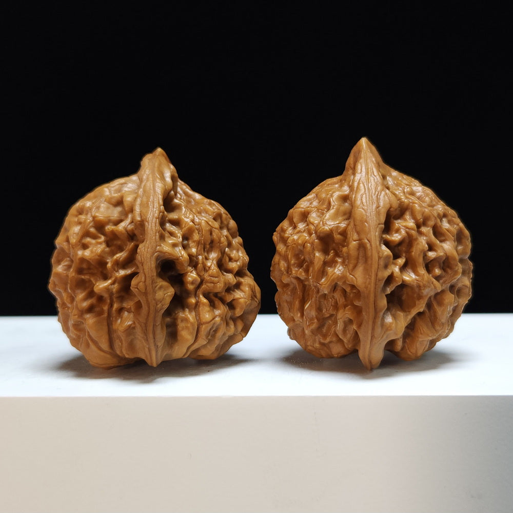 The "Kylin Texture" (Kylin Wen) Exhibition-Grade Symmetrical Masterpiece Pair | 47.0mm x 41.0mm | SZ-S-031462