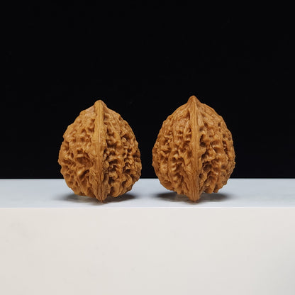 The "Peach Heart Tiger Head King" (Tao Xin Hutou Wang) Premium Symmetrical Collector's Pair | 42.0mm x 38.0mm | HT-SS-004477