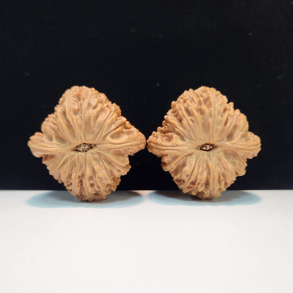 The "Peach Heart Nanjiang Stone" (Nanjiang Shi Tao Xin) Premium Exhibition-Grade Symmetrical Pair | 40.0mm x 40.0mm | NJS-AA-016678