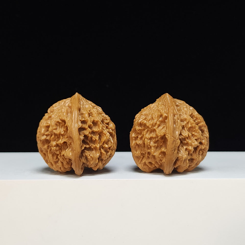 The "Concave-Base Peach Heart Tiger Head King" (Tao Xin Ao Di Hutou Wang) Investment-Grade Symmetrical Pair | 42.0mm x 40.0mm | HT-S-003478
