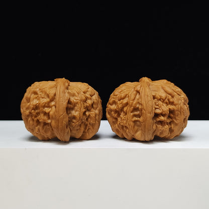 The "Butterfly Sunken-Crown White Lion" Hu Die Men Jian Bai Shi Zi Pair | SS-Grade Imperial Tier | 44.0mm x 49.0mm | BSZ-SS-007371