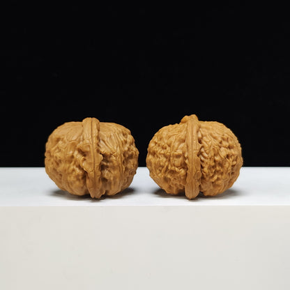 The "Spherical Sunken-Crown White Lion" Qiu Xing Men Jian Bai Shi Zi Pair | S-Grade Investment Tier | 37.0mm x 40.0mm | BSZ-S-004373